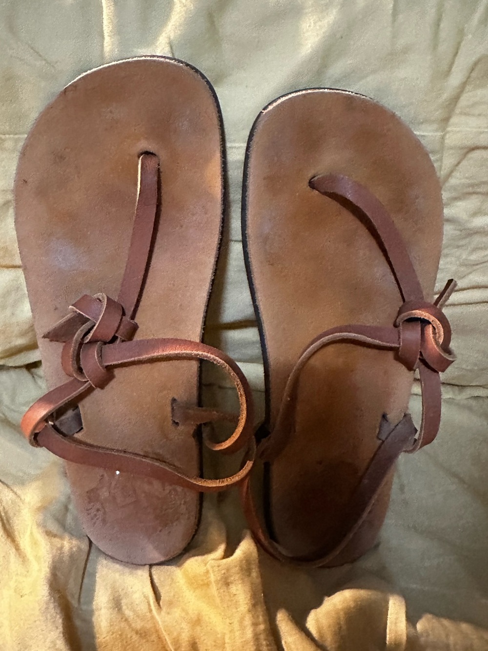 LUNA MINIMALIST sandals women’s size 9 leather footbed and straps uncut barefoot